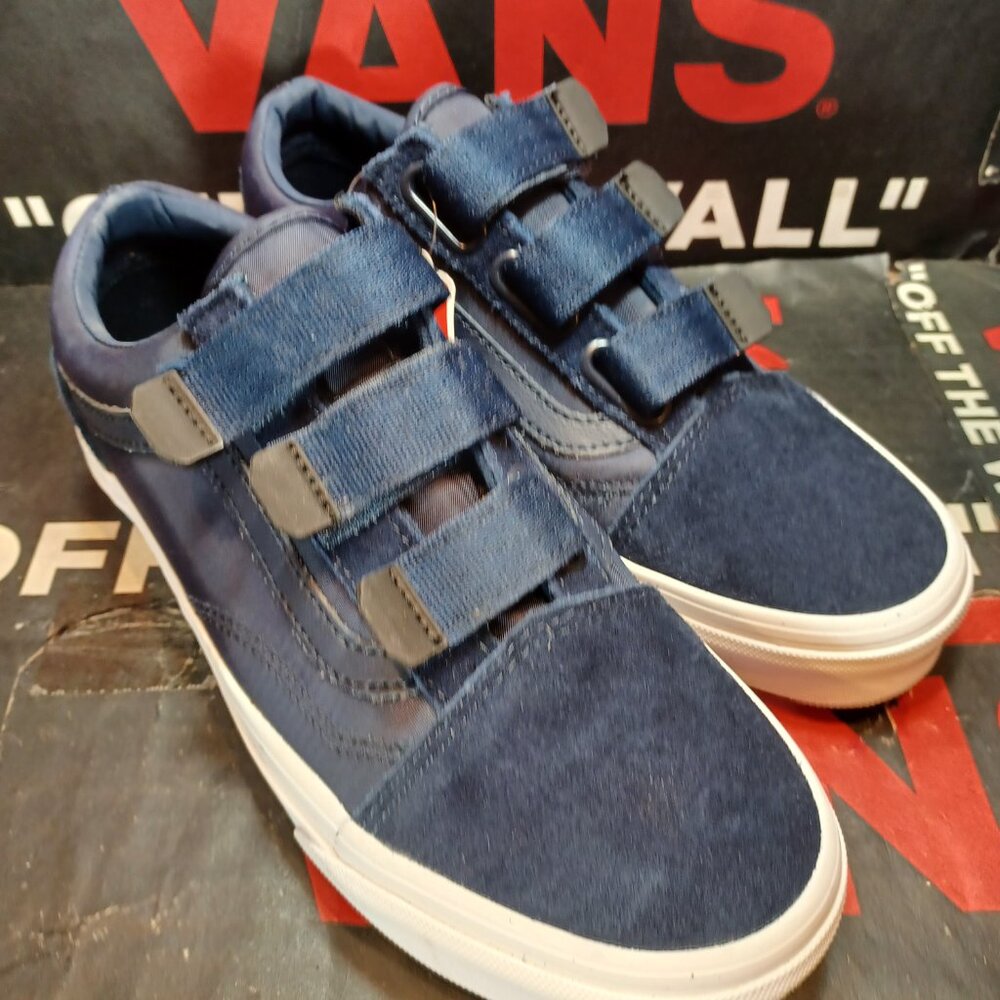 Vans Men's 5.5/Women's 7 Old Skool V Surplus Nylon Dress Blues/White VN0A3D29QE7 - Picture 4 of 12